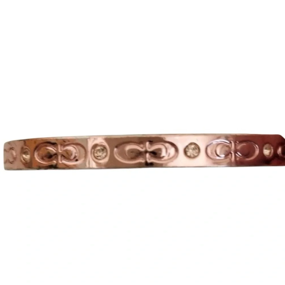 Coach Gold Bracelet with Embossed Logo - Picture 2 of 6